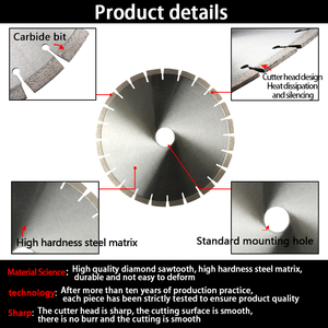 Disco de Sierra para Granito YUFU Diamond, Recubrimiento de Titanio, 300 mm, 21 Dientes, Soldadura Láser de Alta Frecuencia, Proceso de Prensado en Caliente Personalizable OEM, Eje de 50 mm - Product Image 4