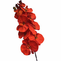 Tanaman anggrek bulan Phalaenopsis buatan kupu-kupu kepala bunga sutra besar untuk natal kembali ke sekolah & dekorasi Tahun Baru Tiongkok