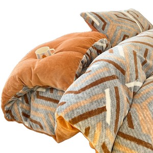 Dexinhong Winter Milk Fleece <b>Bedding</b> <b>Set</b> Double-Sided Coral Fleece Thickened Duvet Cover And Sheet <b>Set</b> Modern Minimalist Style - Product Image 5