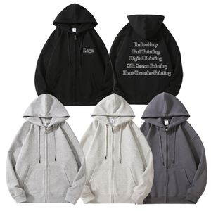 Sudadera con Capucha Personalizada con Cierre Completo, Precio de Fábrica, 400 g/m², Algodón Grueso, Impresión Digital por Sublimación, Sudaderas y Hoodies para Hombre - Product Image 1