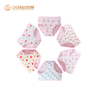 Pakaian Dalam Katun Khusus OEM ODM M&F 2026 untuk Anak Perempuan, Tersedia, Bernapas, Lucu, Motif Kartun, Celana Dalam, Briefs, Panties