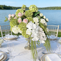 Nouvelle Composition Florale de Mariage Blanche, Rose et Verte, Boule de Fleurs, Centre de Table, Décoration, Chemin de Fleurs au Sol, Fleurs Personnalisées