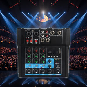 คอนโซลมิกซ์มินิมิกซ์มิกซ์มินิ USB ขนาดเล็ก4ช่องสัญญาณสำหรับใช้ในการถ่ายทอดสดบนเวทีคอมพิวเตอร์บลูทูธรีเวิร์บ - Product Image 5