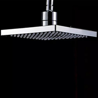 Douche murale contemporaine à finition chromée en plastique ABS, écologique, avec 3 couleurs LED changeantes, haute pression, économie d'eau