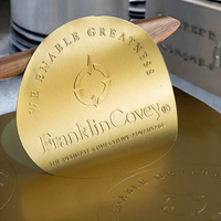 Etiquetas Adhesivas Personalizadas con Logotipo en Relieve 3D, Impermeables, con Textura Mate, para Cajas, Sellos, Velas, Manualidades, Marcos de Fotos