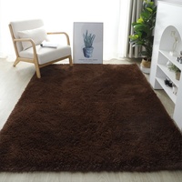 Tapis en peluche uni lavable en machine, tapis de sol pour salon, chambre à coucher, chevet, bureau