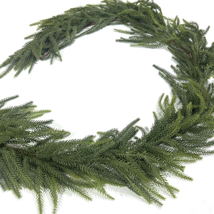 Ghirlanda di aghi di pino Norfolk artificiali morbidi effetto real touch <span class=keywords><strong>per</strong></span> <span class=keywords><strong>decorazioni</strong></span> di <span class=keywords><strong>porte</strong></span> e pareti, <span class=keywords><strong>decorazioni</strong></span> <span class=keywords><strong>natalizie</strong></span> e invernali - Product Image 3