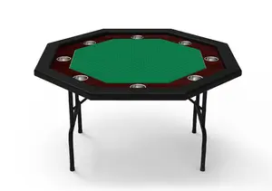 Factory Wholesale Price Poker Table Octagonal Custom Multi Color Portable Folding Leg Casino Poker Table Suitable For Casino