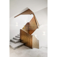 J267 Promotion Spéciale Escalier en Spirale Intérieur en Acier Inoxydable et Verre Marque JYF Design Personnalisé Design Tendance pour Bureaux Commerciaux