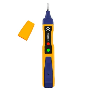 Pensil Detektor Voltase AC 70V-250V, Penguji Voltase Non-kontak dengan Senter LED 250V DC