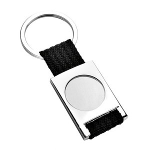 Portachiavi in Nylon Nero Cavo da 25 mm, Elegante Apribottiglie in Metallo e Pelle, Acciaio Inossidabile, Senza Scatola - Product Image 1