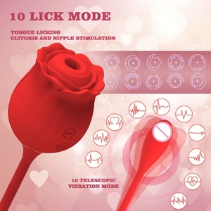 Custom Logo 10 Frequency <strong>Suction</strong> 10 Frequency Vibration Detachable Rose Personal <strong>Massager</strong> USB Rechargeable - Product Image 4