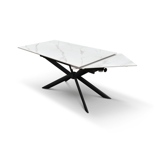 Priscilla Extendable Ceramic <b>Table</b> Statuary <b>White</b> Metal Base Internal Use - Product Image 4