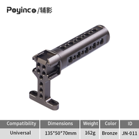 Poignée supérieure pour appareil photo en alliage d'aluminium léger, type Cheese Grip, avec 3 adaptateurs griffe porte-accessoires pour cage d'appareil photo reflex numérique/caméscope/cinéma