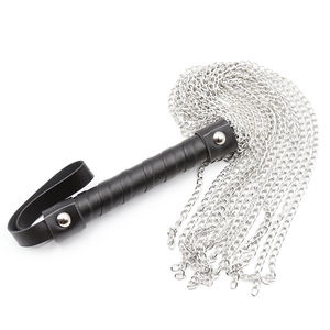 OEM High Quality Soft Leather Flogger for Male Sex Bdsm Bondage Gear with Metal Tassels Sex Spanking <strong>Whip</strong> <strong>Stock</strong> Included - Product Image 2