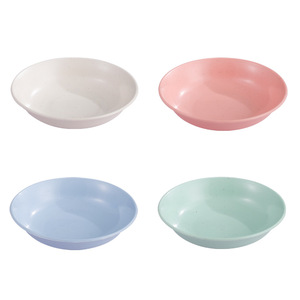 Custom Made Wheat Straw Condiment Dishes Round Solid Color For Soy <b>Sauce</b> And Pickle Serving Party Use - Product Image 5