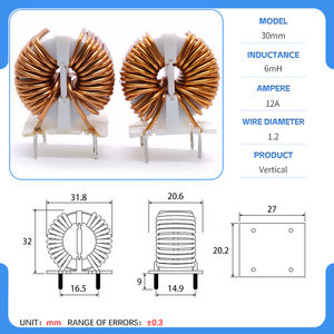 Tùy Chỉnh 2mh Phổ Biến Chế Độ Choke Cuộn Dây 30Mm Hình Xuyến Cuộn Cảm Với Cơ Sở <span class=keywords><strong>EMI</strong></span> Lọc Điện Cho Điều Hòa Không Khí Lọc - Product Image 6