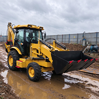 Pengiriman Gratis Mesin Diesel CE EPA Baru Mini Retroexcavadora Backhoe Excavator Loader 4X4 Backhoe