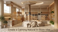 Boulangerie-Café Apandi : Solution Clé en Main pour l'Aménagement Intérieur, Mur en Travertin, Comptoir de Caisse, Présentoir de Produits Fraîchement Cuisinés, Écologique