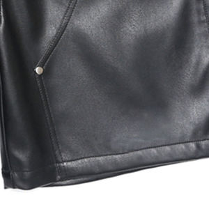 BINBEIER Nuova Tendenza Abbigliamento di Qualità, Pantaloncini <span class=keywords><strong>in</strong></span> <span class=keywords><strong>Pelle</strong></span> da Uomo Personalizzati, Stile Casual con Zip, Morbidi, Lunghezza al Ginocchio, con Tasche Applicate - Product Image 4