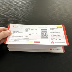 Papel de impresión de transferencia de papel térmico personalizado de alta calidad y cartón tamaño personalizado boleto de evento tablero dúplex factura 1 ~ 9 colores