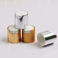 Argent mat et or brillant en Stock 24/410 capuchon supérieur de disque en plastique aluminium pour cosmétique