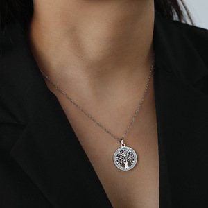 Collares con Colgante del Árbol de la Vida, Joyería de Moda, Collares del Árbol de la Vida, Collar de Acero Inoxidable para Mujer y Hombre - Product Image 6