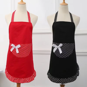 Fornitura di fabbrica civettuola salone carino su misura grembiuli cucina Barista donna ragazza grembiule di cotone - Product Image 2