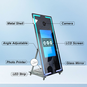 Photomaton numérique 65 pouces avec écran tactile 32 pouces, compatible avec anneau lumineux/<span class=keywords><strong>flash</strong></span>/lumière d'appoint, pour mariages, fêtes et événements, en libre-service - Product Image 6