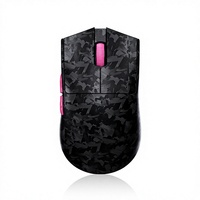 ZERO 3 Mouse Gaming Tri-Mode Ringan Optik Nirkabel 2.4G/BT Komposit Serat Karbon RGB untuk Meja Mouse Ergonomis Game