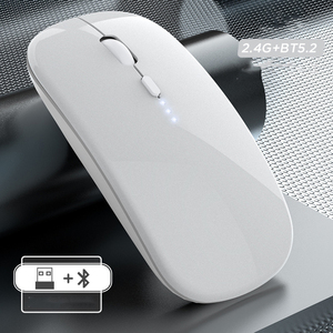 Nouveau modèle de souris sans fil double mode 2.4G rechargeable avec rétroéclairage RVB optique USB pour droitiers, en stock, pour ordinateur <span class=keywords><strong>portable</strong></span> et usage bureautique - Product Image 6