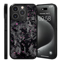 Nouvelle coque en fibre de carbone véritable à gros grains et TPU pour iPhone 16E / 16 Pro, coque de protection robuste avec protection anti-chute de qualité militaire