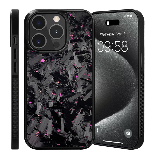 New case Large Grain Real Carbon Fiber & Tpu case for iPhone 16E /16 Pro Sturdy Protective Case with Military-Grade Drop Cover