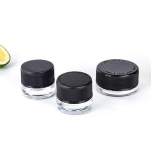 Bocaux en verre noir épais de 5 ml résistants aux UV avec couvercle à visser anti-enfants, mini-contenants cosmétiques hermétiques <span class=keywords><strong>pour</strong></span> baume à lèvres, huile, <span class=keywords><strong>cire</strong></span> - Product Image 2