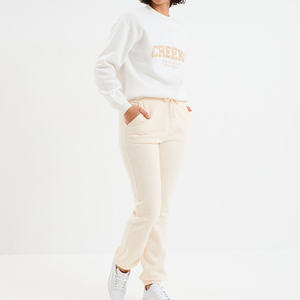 Pantalon en molleton à jambe droite et silhouette moderne pour femme, hiver, taille élastique, alliant lignes épurées, confort fonctionnel, facile - Product Image 5