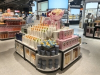 Étagères promotionnelles double face, présentoirs personnalisés, étagères de vente au détail en carton, présentoirs gondoles