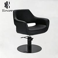 Ensemble de mobilier de salon de coiffure au design attrayant et confortable : Fauteuil de barbier en métal, fauteuil de lavage, miroir de coiffure, chariot à outils