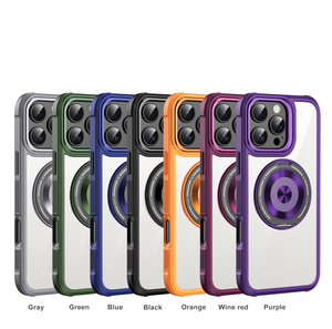 Custodia per Telefono di Alta Qualità con Anello Magnetico e Supporto Antiurto <span class=keywords><strong>Trasparente</strong></span> per <span class=keywords><strong>iPhone</strong></span> 17 Air 17 16 15 14 13 12 <span class=keywords><strong>11</strong></span> Pro Max - Product Image 2