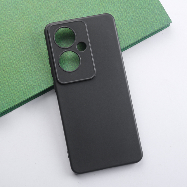 Black Silicone Phone Case for Redmi 14C Mobile Phone Cover Protective Matte Shell