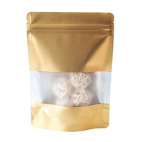 Doypack de feuille d'aluminium zip-lock refermable de couleur mate debout sacs de pochette d'emballage de stockage des aliments avec fenêtre transparente