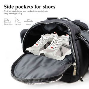 Free Sample Custom Logo Waterproof Adjustable Strap Weekend <b>Overnight</b> Gym Travel Duffel <b>Bag</b> With Shoe Compartments - Product Image 4