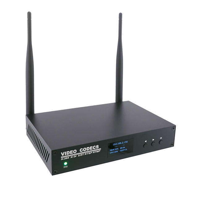 3G-SDI I 1080P60 Video Encoder Decoder SRT NDI H.264/H.265 Codecs AAC/MP3 Audio TS IP Web Management Live Streaming Broadcast