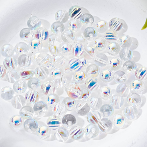 All'ingrosso alla rinfusa Aurora bianco fai da te artigianato 5mm filo rotondi perline di cristallo natura allentata - Product Image 1