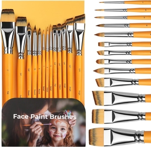 13 Uds pinceles <span class=keywords><strong>para</strong></span> pintura facial juego sintético profesional <span class=keywords><strong>para</strong></span> arte corporal Halloween Cosplay teatro maquillaje - Product Image 1