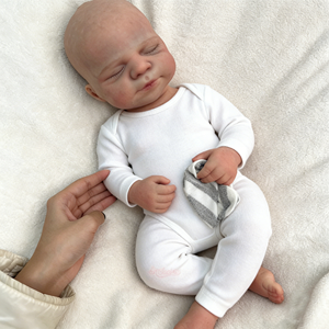<span class=keywords><strong>Poupée</strong></span> bébé réaliste <span class=keywords><strong>de</strong></span> 20 pouces, maquillage exquis, yeux fermés et bouche ouverte, corps entier en silicone, toucher doux, jouet <span class=keywords><strong>de</strong></span> collection - Product Image 1