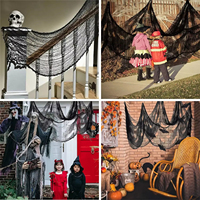 Décorations d'Halloween en gaze pour maison fantôme, chambre d'horreur, bar, boîtes de nuit et festivals