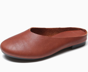 Zapatos de Mujer Hechos a Mano con Cuero Genuino, Estilo Mori Girl, Retro, Planos, Sin Cordones, Tallas Grandes, con Flores, para Verano, Directo de Fábrica - Product Image 6