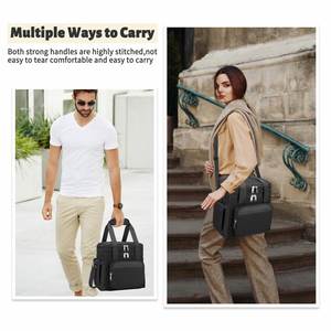 <b>Insulated</b> <b>Lunch</b> Bag <b>Lunch</b> <b>Box</b> for Men and Woman Double Deck Reusable <b>Lunch</b> Bag for Women Tote Cooler Bag - Product Image 6