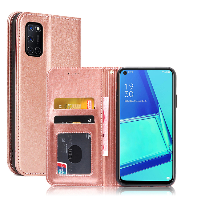 Wholesale Mobile Phone Case for OPPO A52 PU Leather Back Cover for OPPO A52