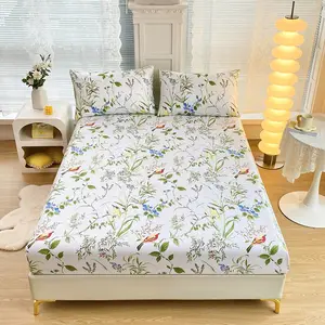 Bloemen Botanicals Queen Size Kingsize Dekbedovertrek Bedlaken Kussensloop Microvezel Hoeslaken Set